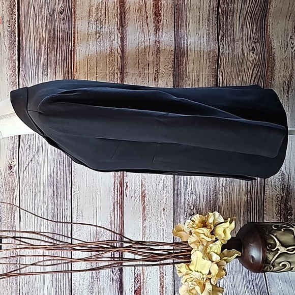 HILLARD & HANSON BLACK LINED PADDED LONG SLEEVE DRESS JACKET - Picture 3 of 10